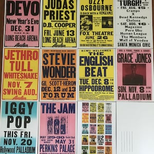 20 iconic music posters as quality postcards