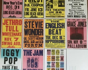 20 iconic music posters as quality postcards
