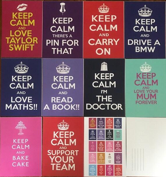 20 Fun Images of Keep Calm Posters on Quality Postcards - Etsy 20 Fun Images of Keep Calm Posters on Quality Postcards - Etsy