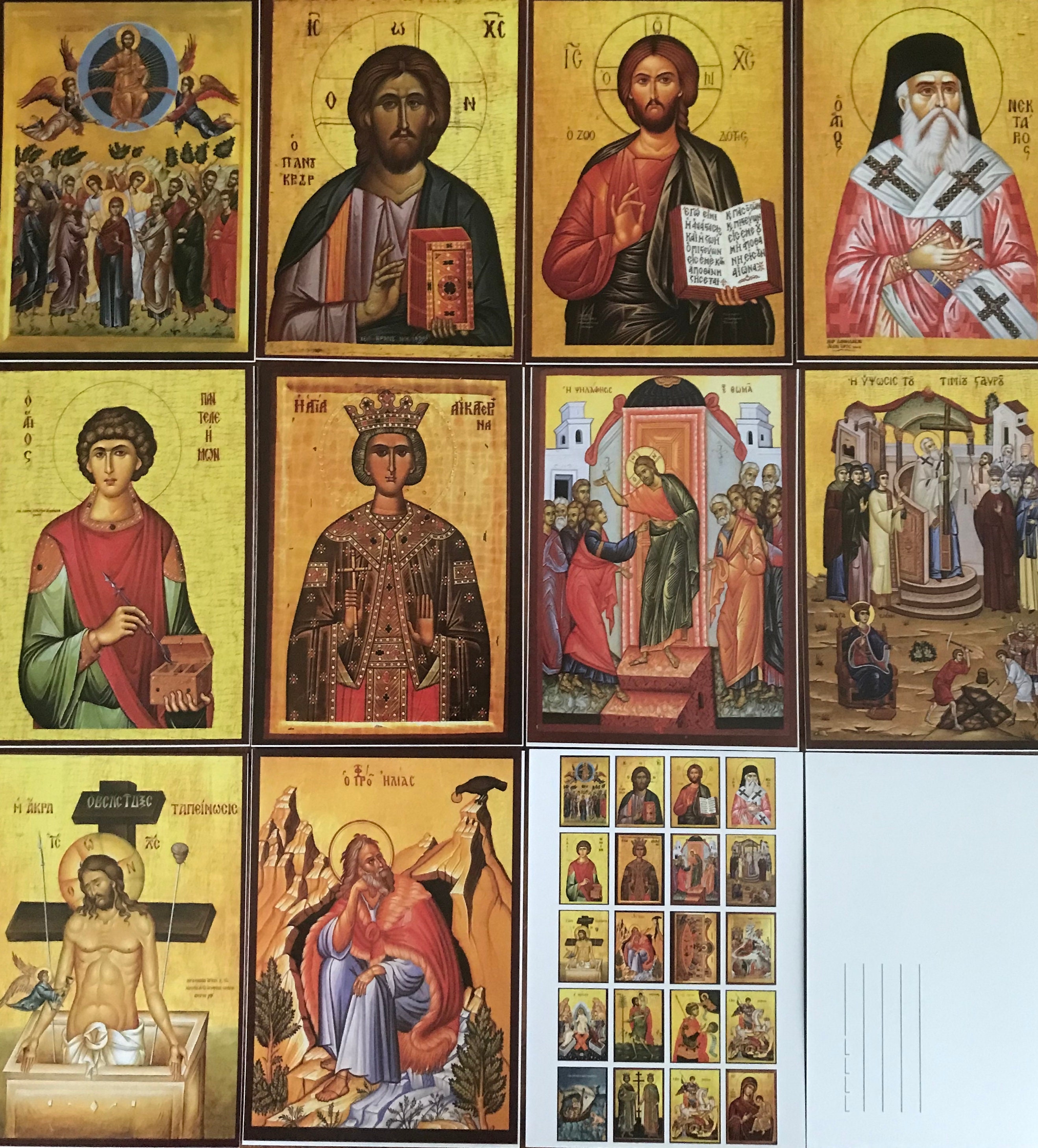 20 Greek Orthodox Religious Icons on Quality Postcards to Enjoy Etsy
