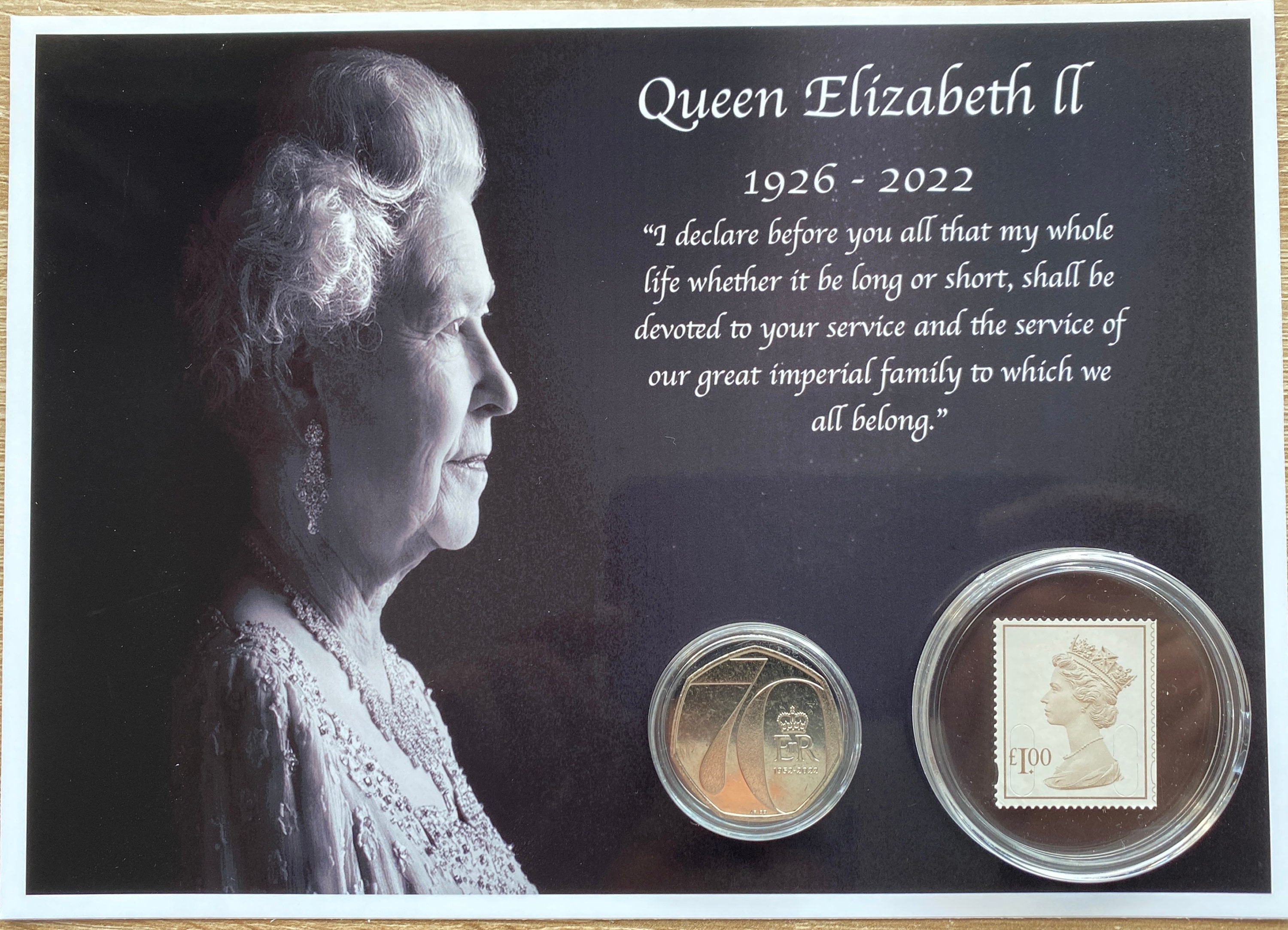 Queen Elizabeth Ii Memorial Coin Display Etsy UK