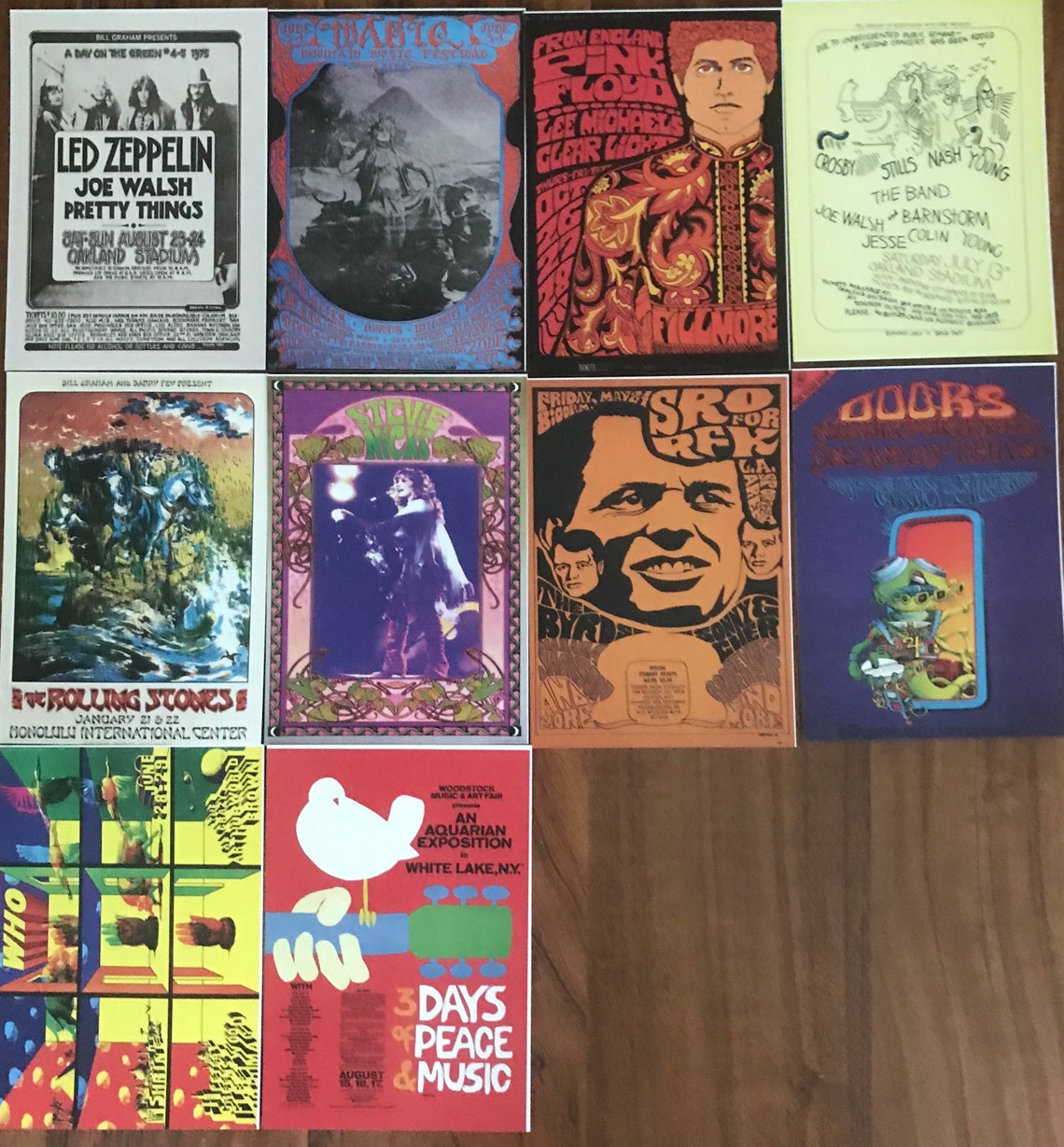 20 Vintage Rock and Pop Concert Posters as Quality Postcards - Etsy UK