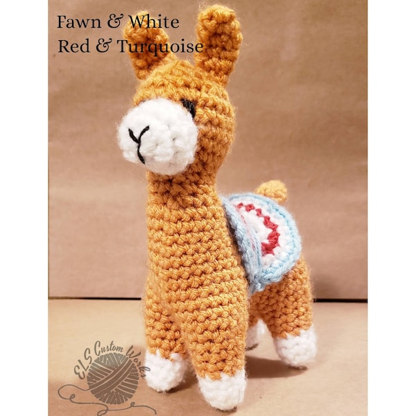 Crocheted Llama Alpaca Stuffed Animal, Crochet Llama, Crochet Alpaca, Amigurumi Stuffed Animal