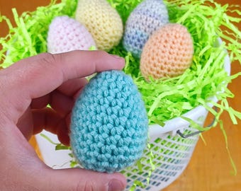 Crocheted Easter Egg, Custom Color Easter Egg, Crocheted Egg, Toy Egg, Play Kitchen Egg