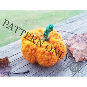GEHAAKTE PATROON: Kleine pompoen, gehaakt pompoenpatroon, herfstdecor