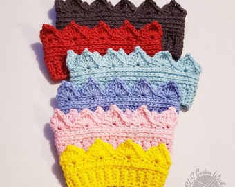 Handcrafted Costume Crochet Crown, Ear Warmer