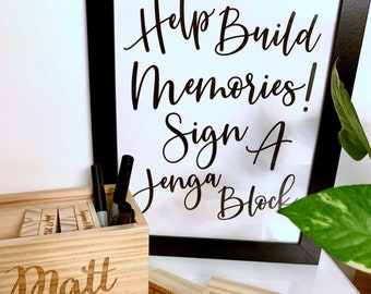 Jenga Sign-Wedding Guestbook Sign