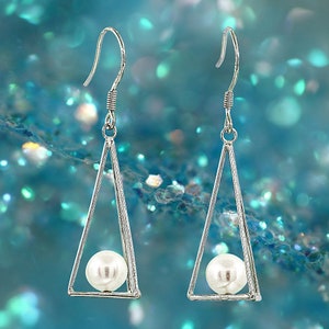 Pearl Earrings - Pearls - Fresh Water Pearls - Sterling - Silver - Unique Earrings - Versatile Earrings - Sterling Silver Earrings