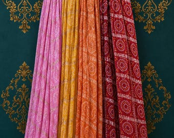 Silk Bandhni Dupatta for guest | Welcome stole for men and women| Baraat Swagat| wedding favor, bridesmaid gift, welcome dupatta for guests