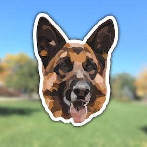 Duitse herder stickers, zwarte Duitse herder, Duitse herder cadeau, Duitse herder sticker, Elzasser, hond Essentials, schattige hondenstickers