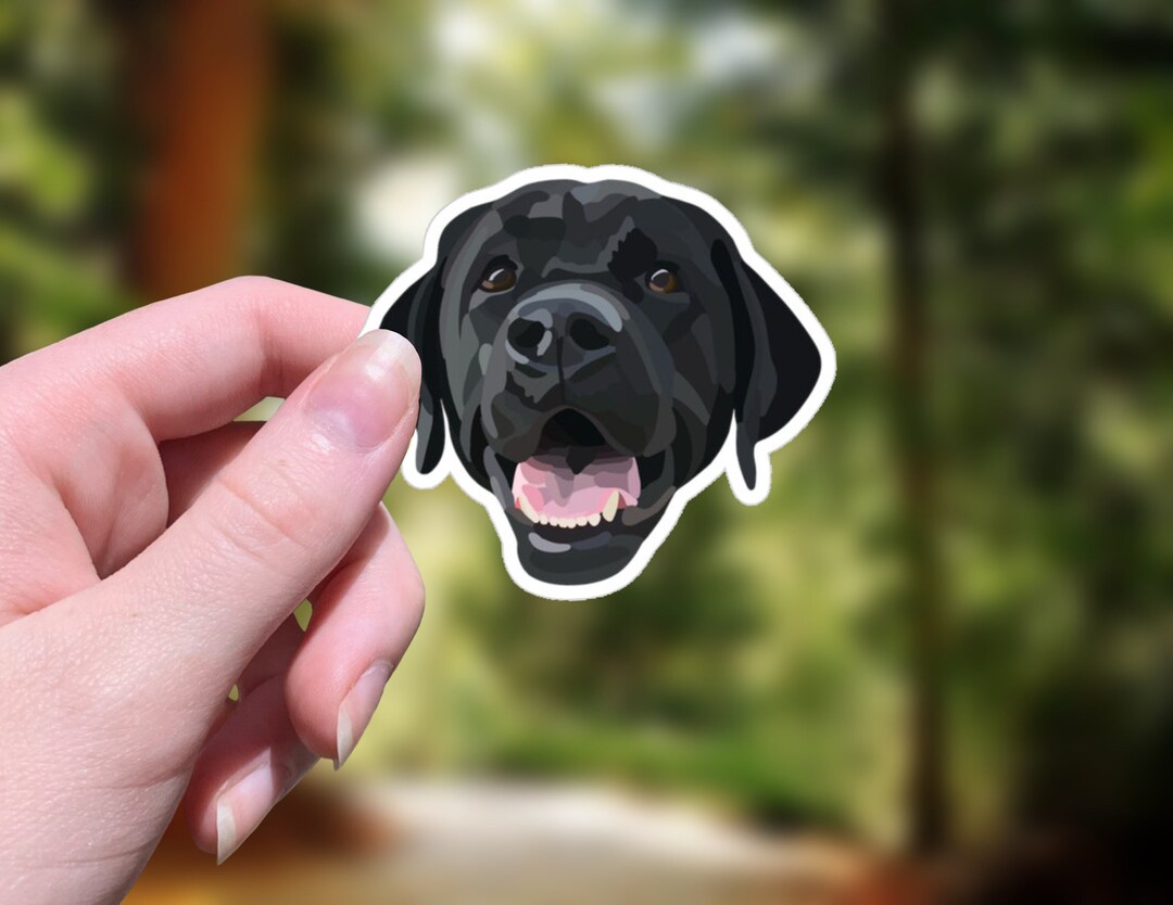 Black Lab Sticker Black Labrador Black Lab Black Lab Gifts Etsy