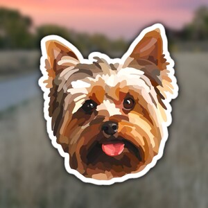 Pegatina Yorkie, Yorkie, Regalos Yorkie, Yorkshire, Yorkshire Terrier, Taza de Té Yorkie, Tienda de Perros, Artículos Esenciales para Cachorros, Regalo de Recuerdo de Perro