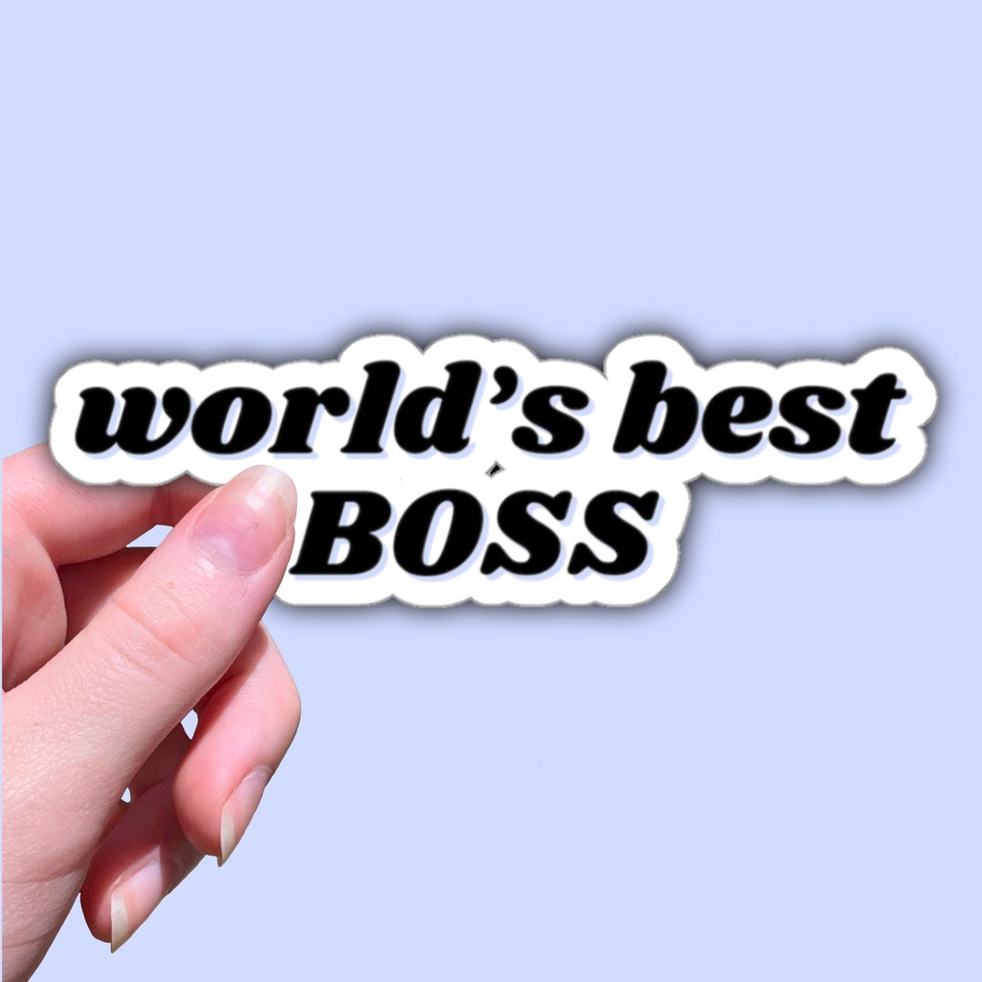 Worlds Best Boss Sticker Boss Christmas Gift Best Boss Etsy