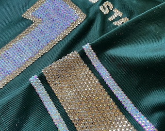 Camiseta personalizada con pedrería: Camiseta deportiva con brillantes para mujer