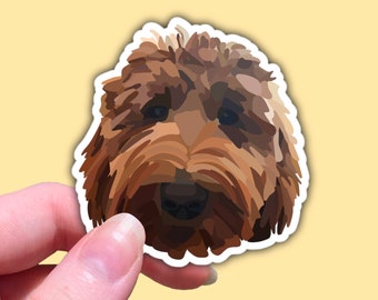 Adesivo de vinil Golden Doodle, presente para mãe de cachorro