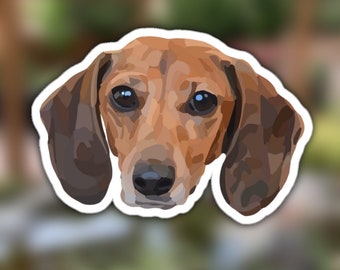 Dachshund Sticker, Wiener Dog Decal, Puppy Gift