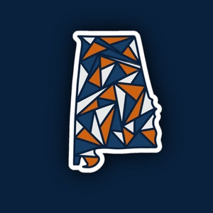 Alabama Sticker, Auburn, Phone Case Sticker, Patch Sticker, Congrats Grad, Alabama Art, Auburn Gift, Alabama
