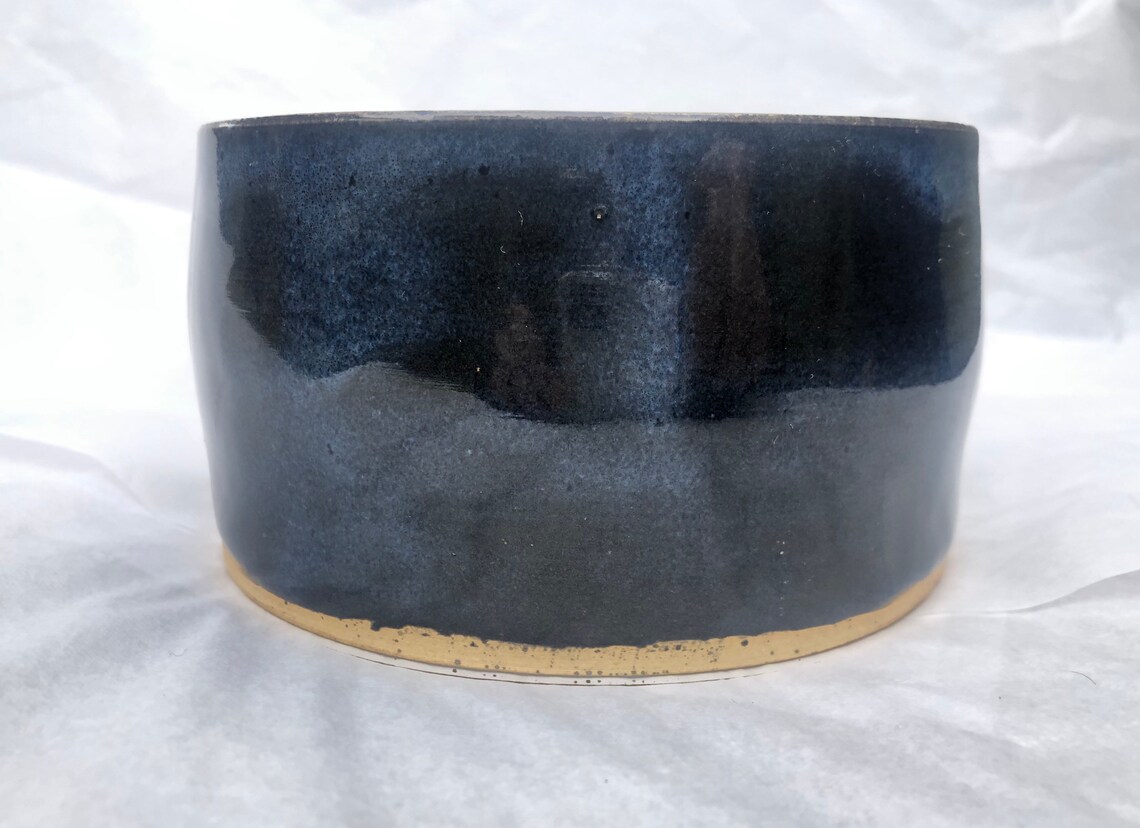 Handmade Navy Blue Ceramic Bowl Etsy