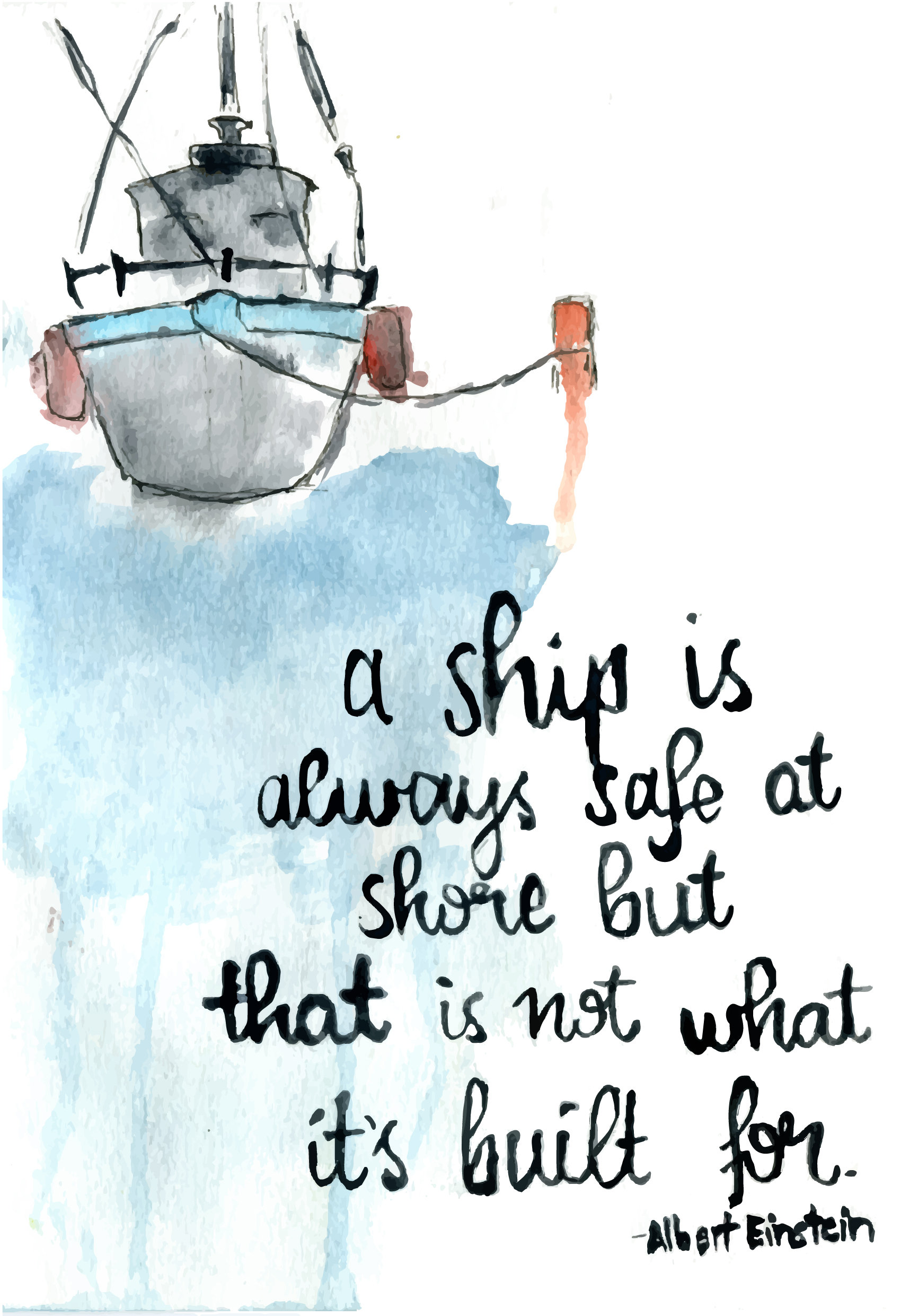 A Ship is Always Safe at Shore Digital Download Etsy