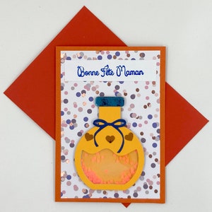 Mother's day card perfume bottle shaker