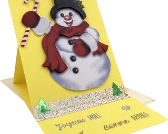 Carte Bonhomme de neige