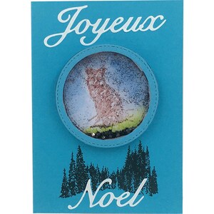 Carte de voeux pour Noël Renard roux