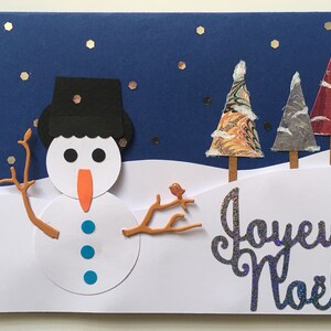 Snowman Christmas greeting card