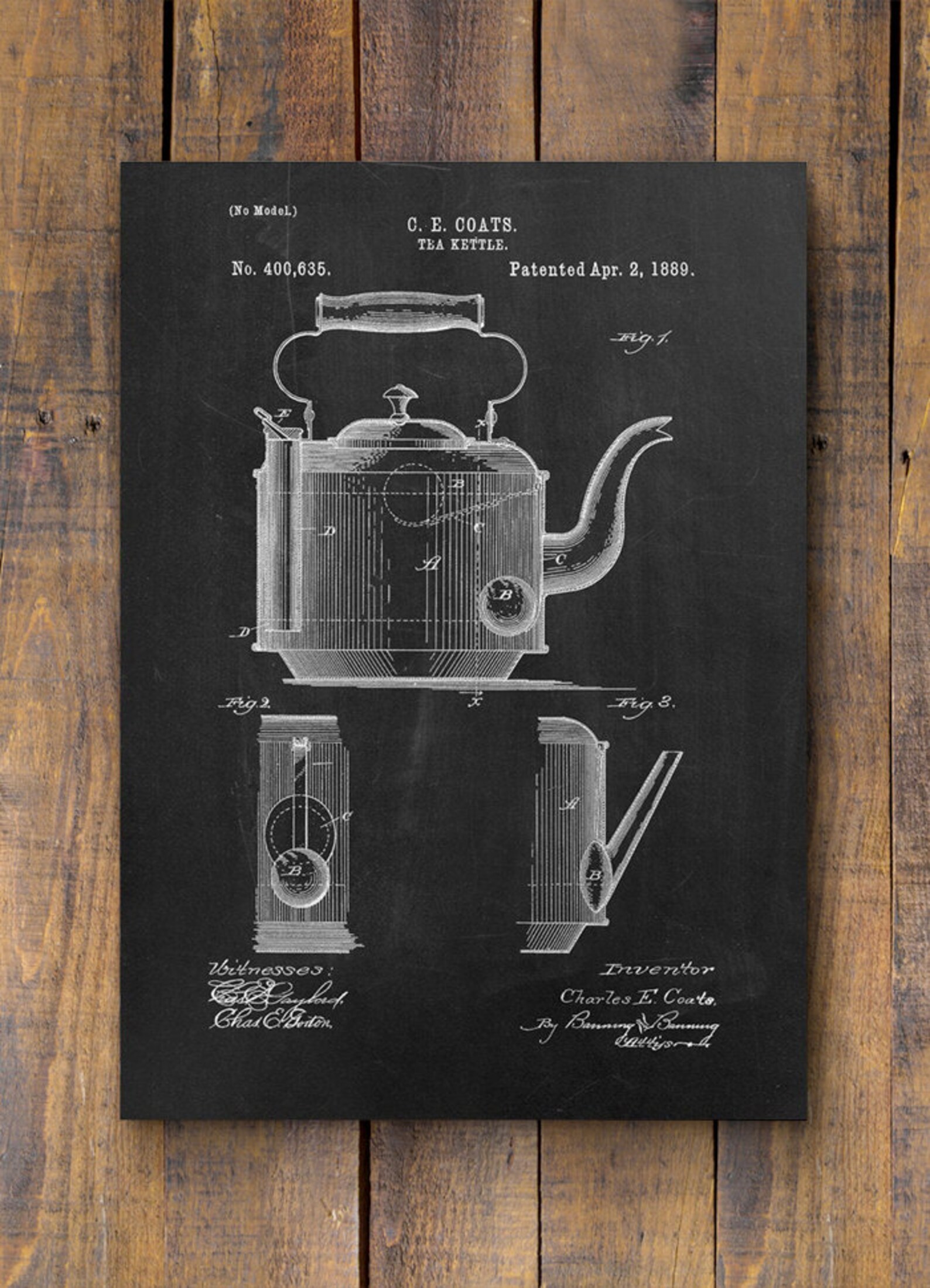 Tea Kettle Patent Print Tea Kettle Patent Tea Patent Patent Etsy
