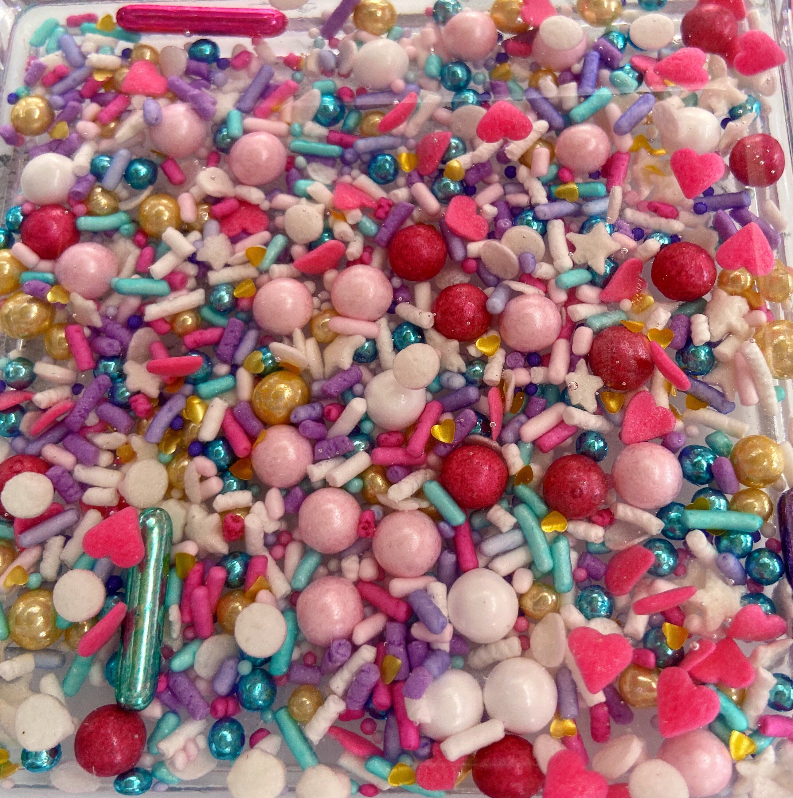 Sprinkle Tray Pink Blue and Purple With Hearts.great Teacher Etsy