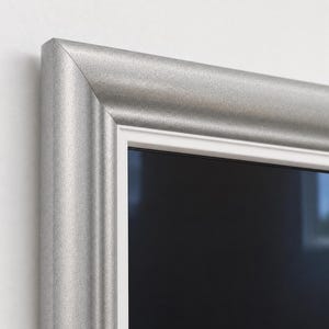 Samsung Frame Bezel, Chrome Silver No-Drill TV Accessory 32–85 in