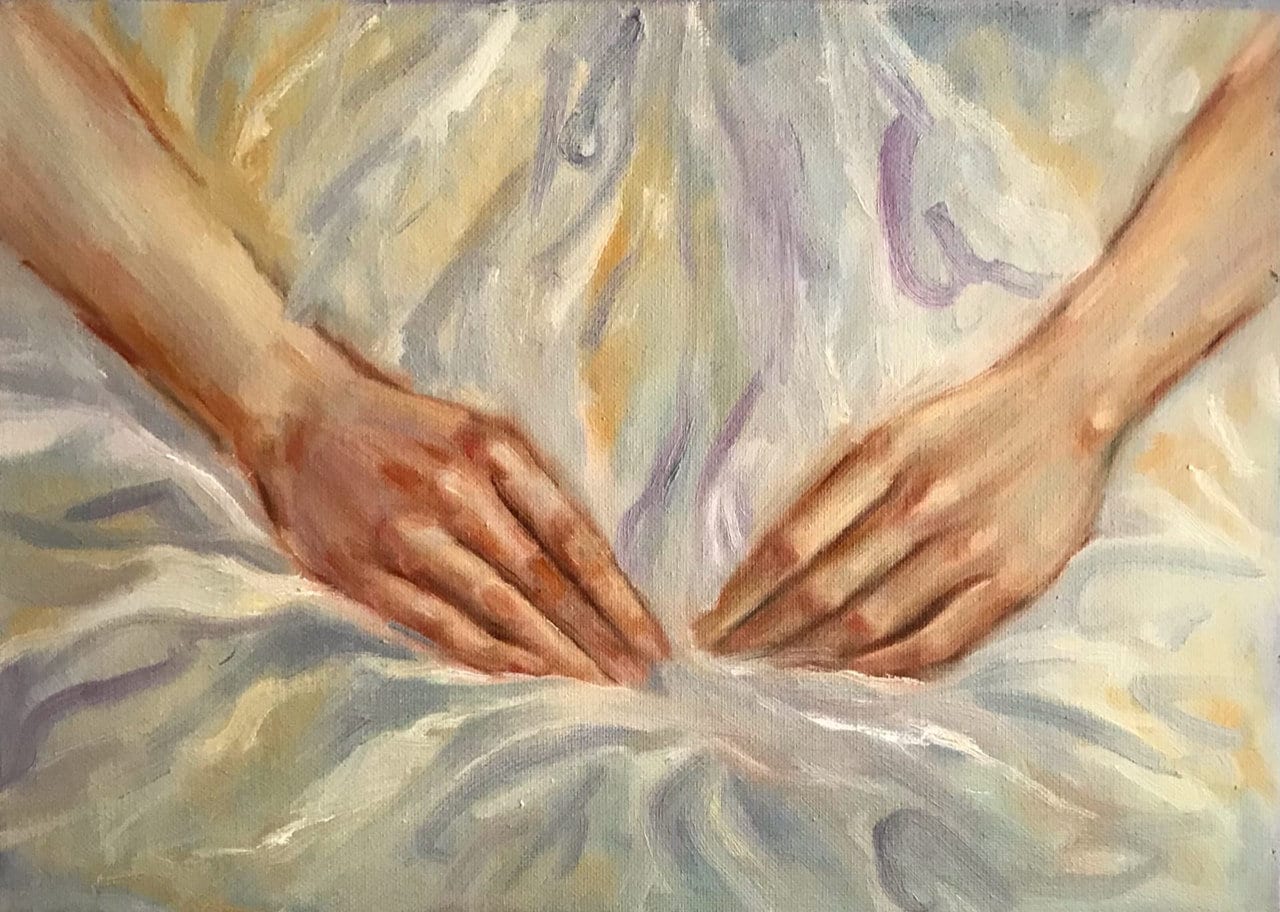 Hands Painting Original Art Classic Painting on Canvas Home Etsy