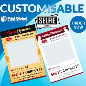 Customized Selfie Frame, Editable Social Media Sign, Selfie Photo Booth, Birthday frame, Wedding Frame, Graduation Frame