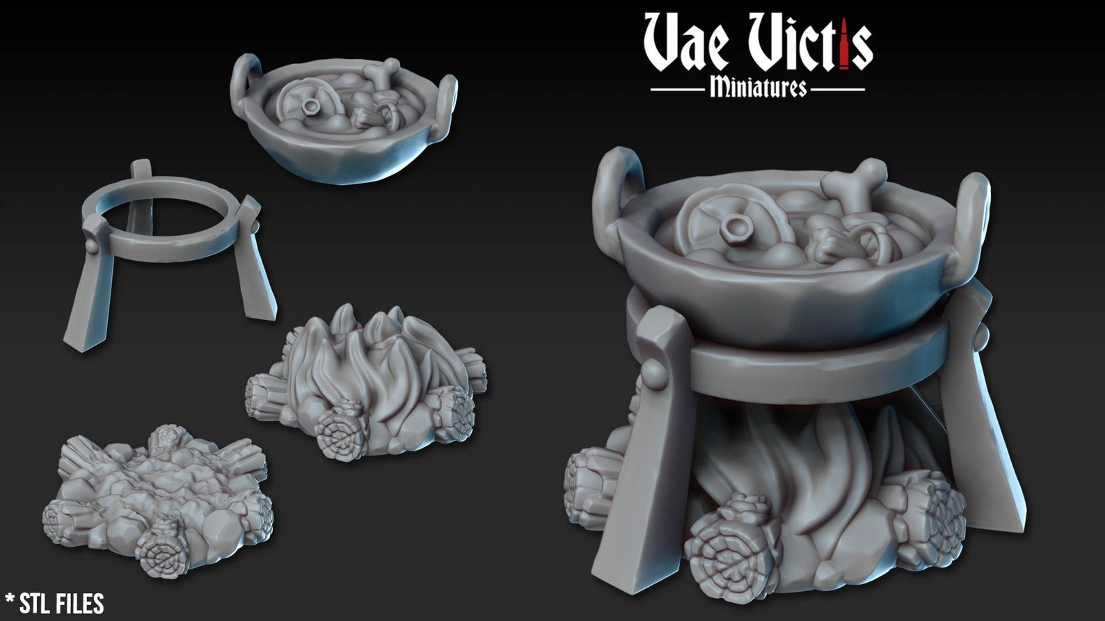 Cooking Pot Scenery DnD Terrain DnD Pathfinder RPG Etsy