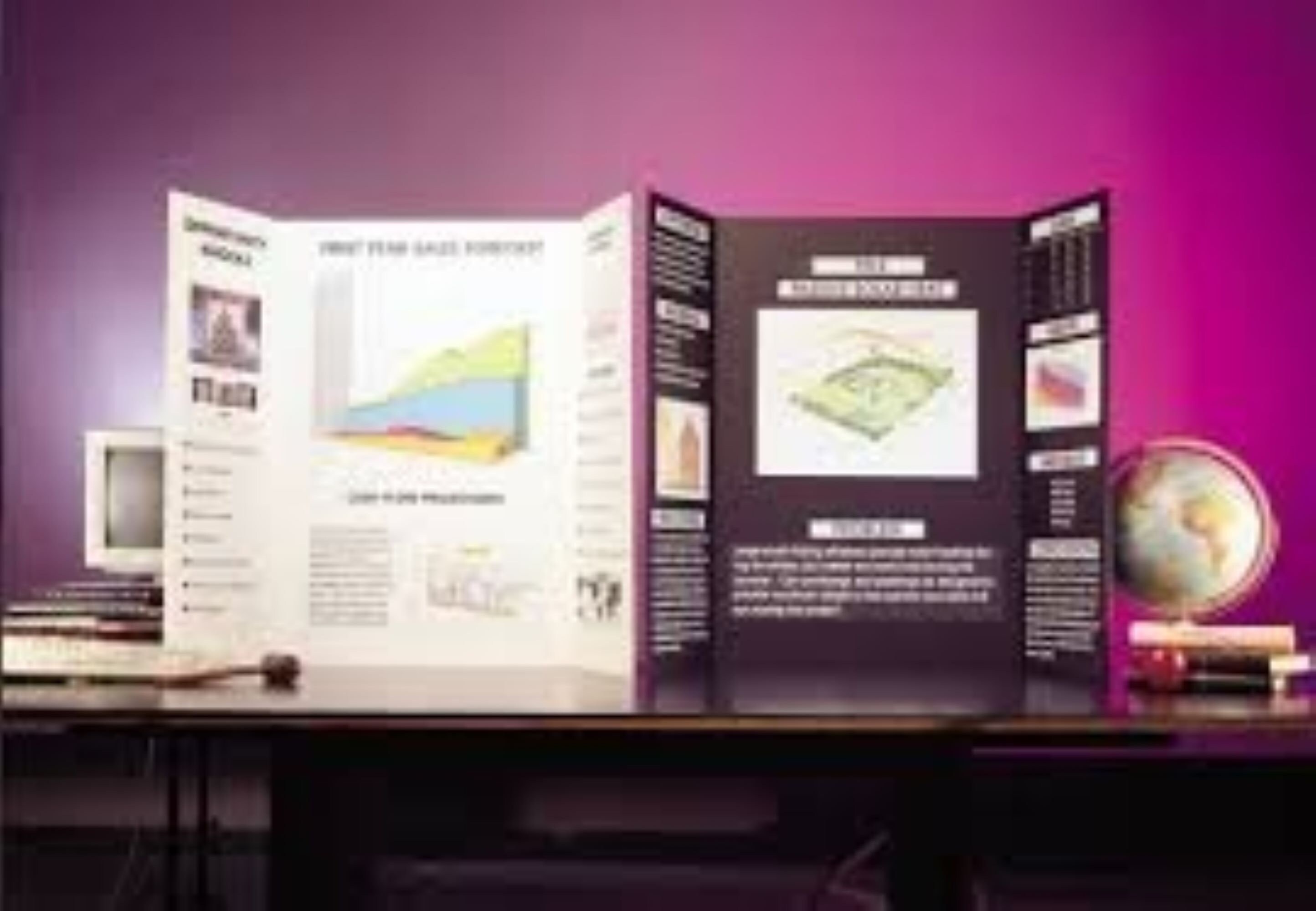 Tri fold Spotlight Foam Presentation Board For Displaying Etsy