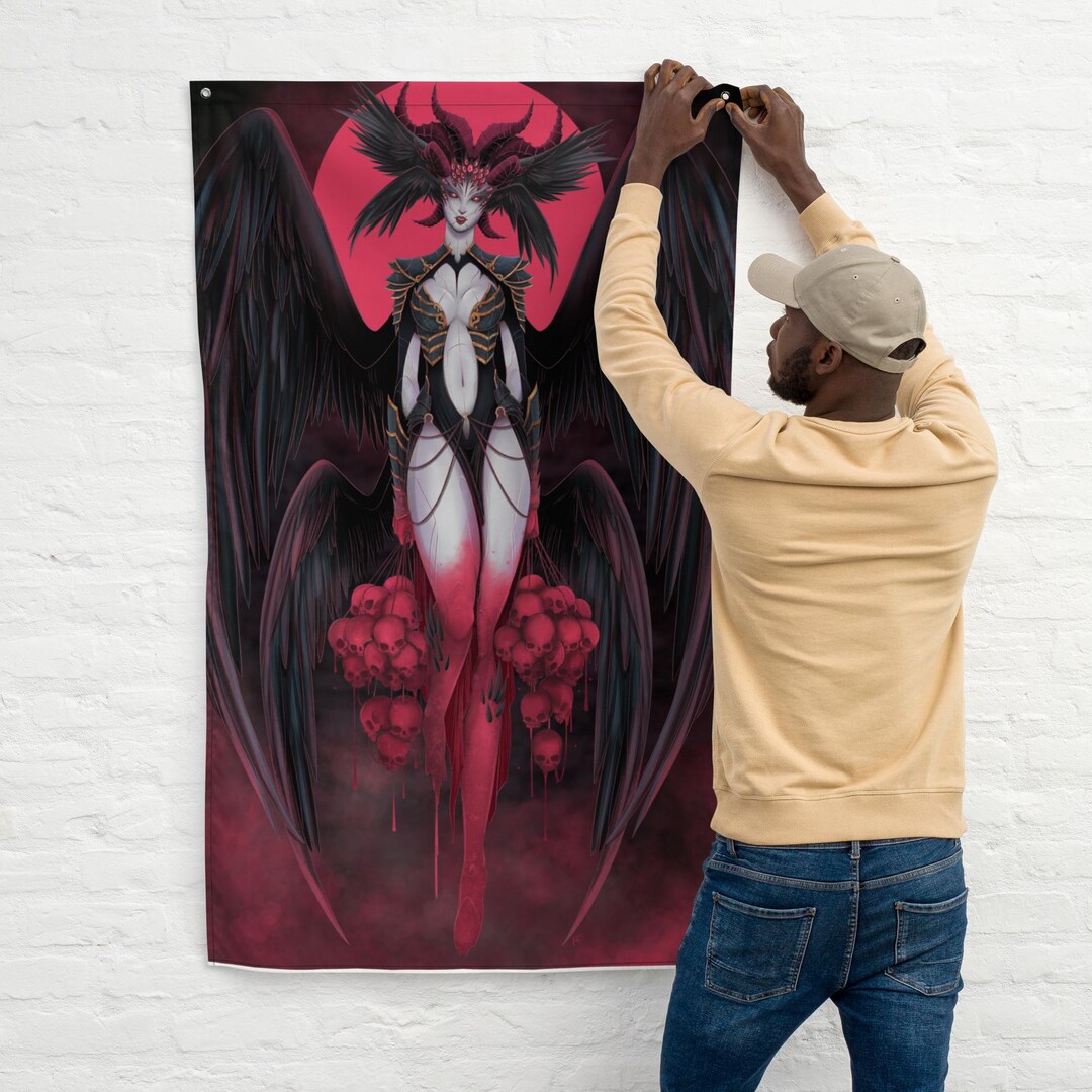Anerva the Goddess of Wrath Flag - Etsy