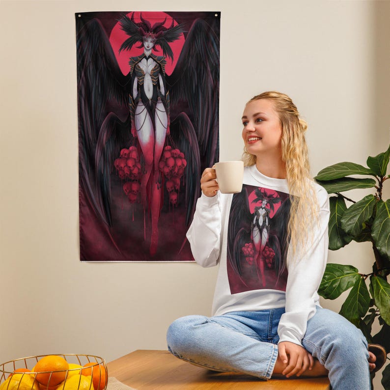 Anerva the Goddess of Wrath Flag - Etsy