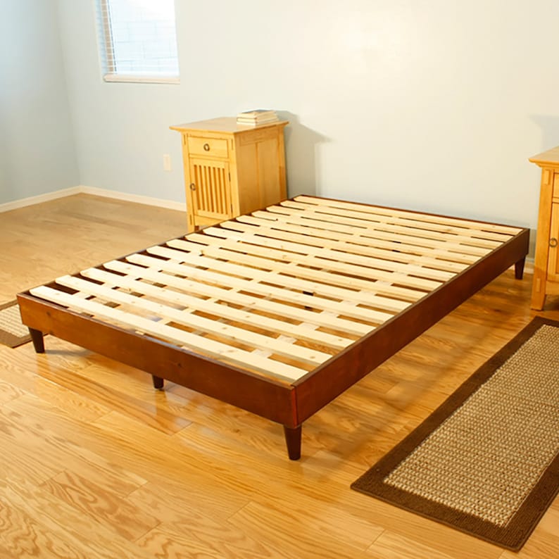 Natural Wood Latex Mattress Platform Easy Assembly Etsy