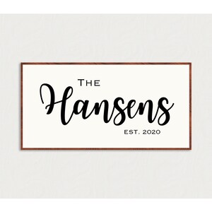 Anpassbares Familien Name Zeichen | Personalisiertes Hochzeitsgeschenk | Einweihungsparty Dekor | Bauernhaus rustikale Wandbehang