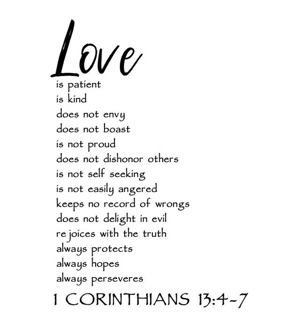 Download Love Is Patient Love Is Kind Bible Verse 1 Corinthians Etsy