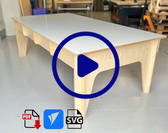 Werkbankplannen CNC-router DIY-werkplaats Werkbank-montagetafel 8ft x 4ft 8x4 Digitale PDF en vectortekeningen voor onmiddellijke downloadopslag