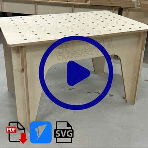Small Workbench CNC Plans DXF Festool MFT Assembly Table - Portable Site Flatpack Work Bench - Vectric V-Carve Aspire crv, pdf, svg Drawings