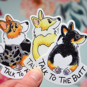 Corgi Butt Sticker, Talk to the Butt©