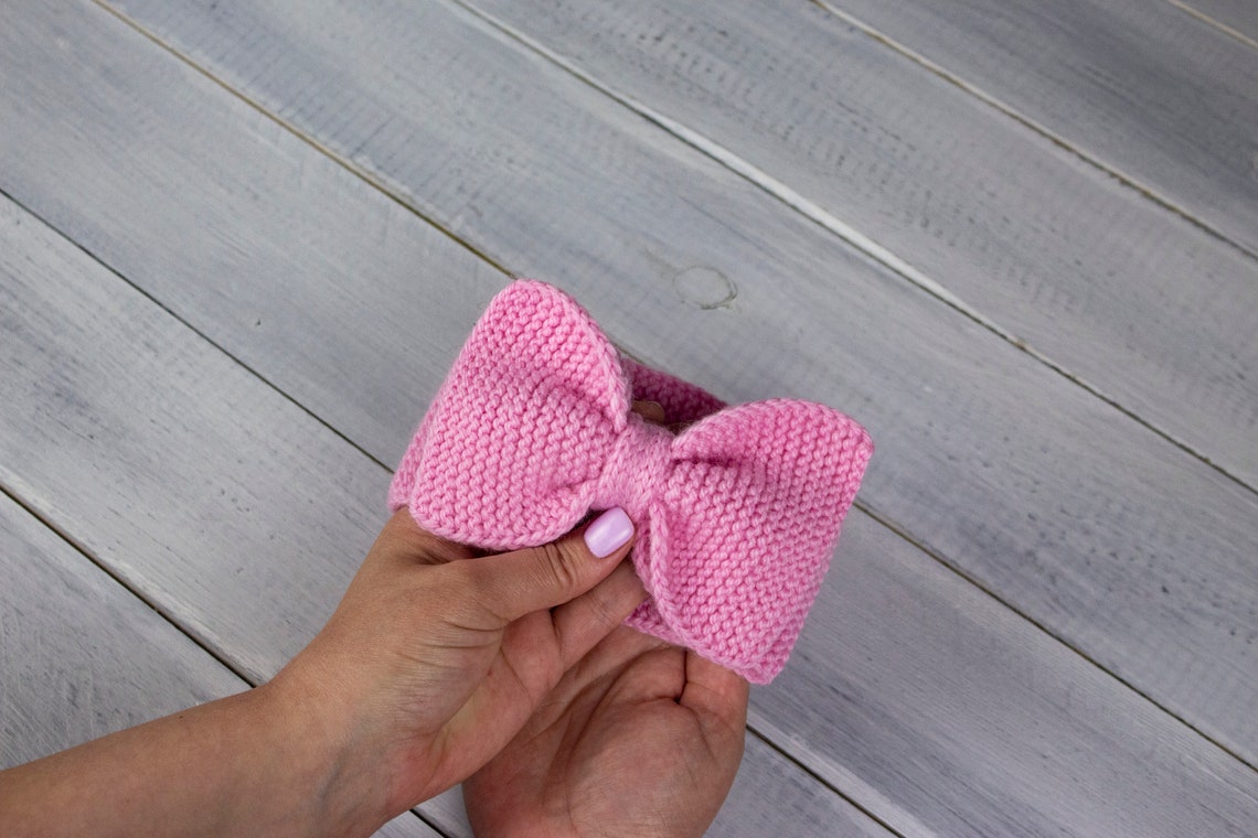 Knitting Bow Headband Patternsimple Easy for Beginners Etsy