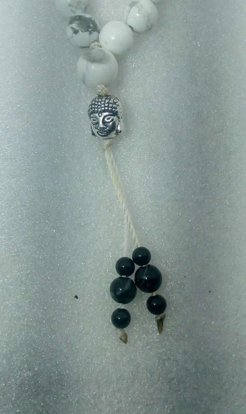 8mm round Howlite Japa mala 108 beads .