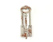 Key Door Knocker, Vintage White Key Door Knocker, Cast Iron Knocker, Door Knocker, Knocker, Cast Iron Knocker, Iron Door Knocker