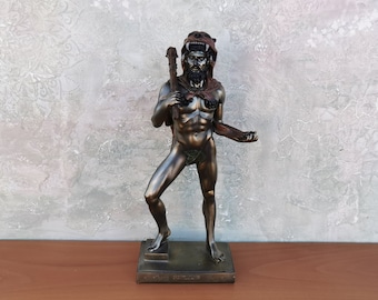 Ercole, statuetta greca di Ercole, scultura statua di Ercole vintage fatta a mano, mitologia della scultura greca, guerriero eroe romano, forza maschile