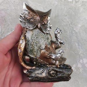 Owl, Little Sweet Bronze Owl, Vintage Owl Figure, Beautiful Owl Figure, Symbol of Knowledge, Student Gift, Graduation Gift, Symbol of Wisdom