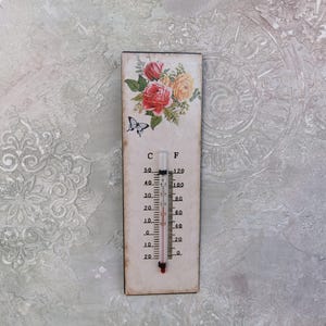 Retro Metal Thermometer, Vintage Wall Indoor/Outdoor Thermometer, Home Decor, Scandinavian Style Decor, Farmhouse Decor, Working Thermometer