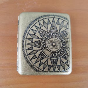 Étui à cigarettes en métal, boîte à cigarettes, portefeuille rétro vintage vieilli, boîte à cigarettes, porte-cartes, étui pour cartes de visite, cadeau pour homme, cadeaux