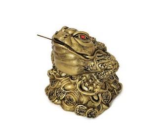 Three-legged frog of luck, Big Three-legged frog of money, Feng Shui three-legged frog, Lucky, Frog feng shui of money, Chinese money symbol